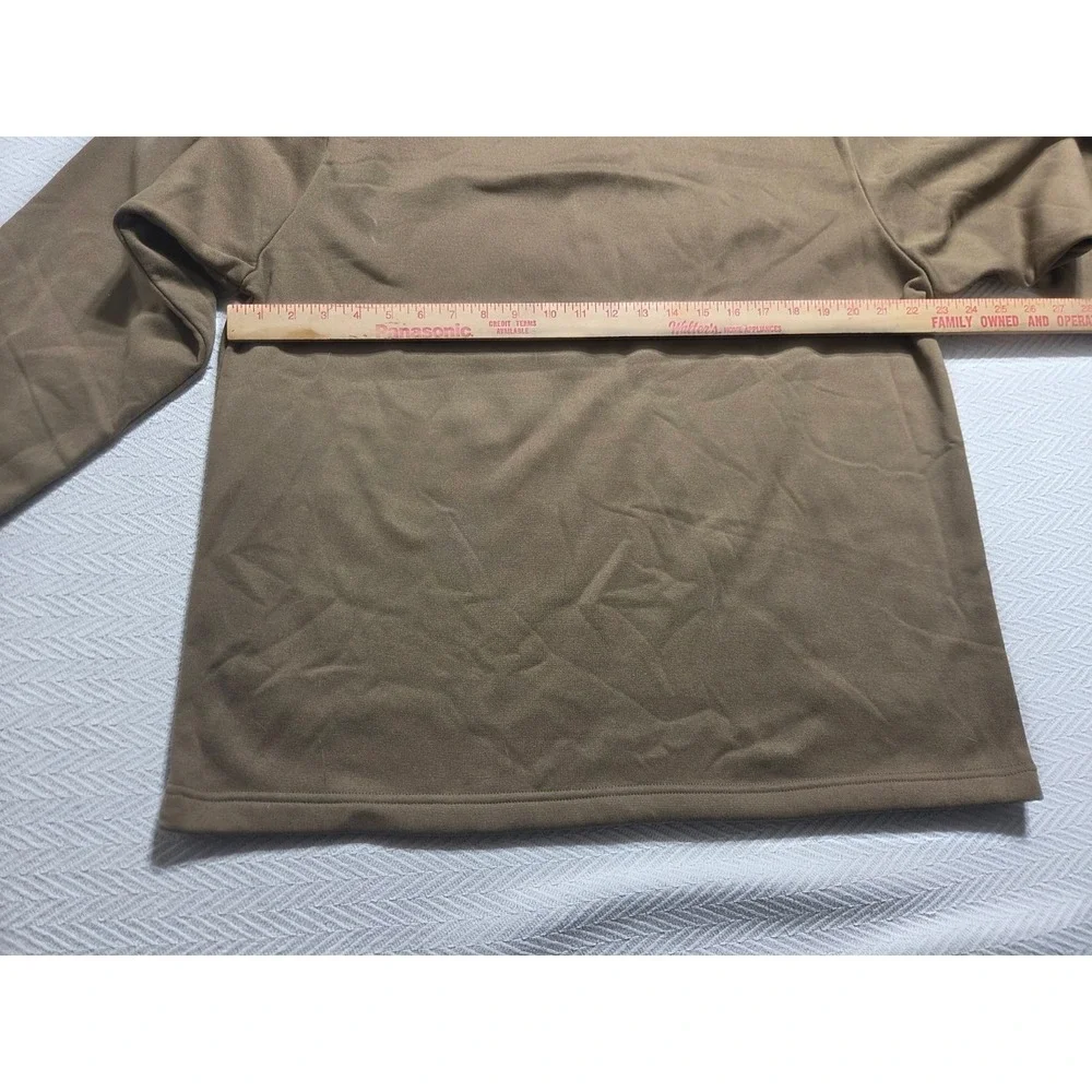 Guide Gear Men L Olive Brown Fleece Crewneck Sweatshirt Hunting Outdoor Pullover